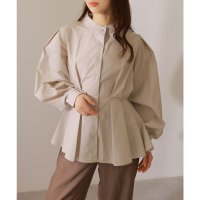 Lace Ladies/レースレディース Lace Ladies ソリッドカラー メニー タック コンパクト フレア ブラウス/508142700