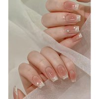 Lace Ladies/レースレディース Lace Ladies パール付き スクエア フレンチ ネイルチップ セット【返品不可商品】/508142728