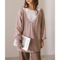 Lace Ladies/レースレディース Lace Ladies ソリッドカラー バック クロス 長袖 ニット カーディガン/508142736