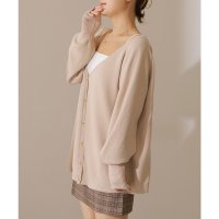 Lace Ladies/レースレディース Lace Ladies ソリッドカラー バック クロス 長袖 ニット カーディガン/508142736