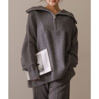 Lace Ladies/レースレディース Lace Ladies ミックスカラー ハーフジップ 長袖 ニット プルオーバー/508142737