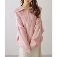 Lace Ladies/レースレディース Lace Ladies ミックスカラー ハーフジップ 長袖 ニット プルオーバー/508142737