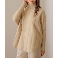Lace Ladies/レースレディース Lace Ladies ケーブル柄 ハイネック ドルマン ニット プルオーバー/508142739