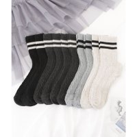 Lace Ladies/レースレディース Lace Ladies 【10足セット】配色 ライン ツイスト クルー ソックス/508142767