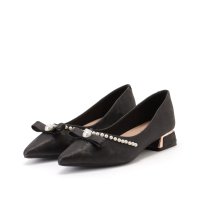 Lace Ladies/レースレディース Lace Ladies ボタニカル柄 パール ライン ローヒール パンプス/508142806