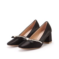 Lace Ladies/レースレディース Lace Ladies パール ライン チャンキー ハイヒール パンプス/508142812