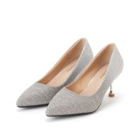 Lace Ladies/レースレディース Lace Ladies ストーン風 メタリック ピンヒール ポインテッド パンプス/508142815