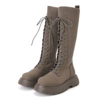 Lace Ladies/レースレディース Lace Ladies 厚底 レースアップ ソックス ロング ブーツ/508142874