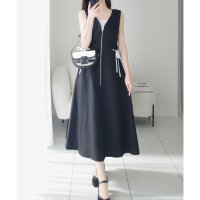 Classical Elf/クラシカルエルフ Classical Elf 【mily bilet】品よくフェミニンに決まる。リネンライクサイドリボンジャンスカ（ロング丈）/508142959