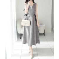 Classical Elf/クラシカルエルフ Classical Elf 【mily bilet】品よくフェミニンに決まる。リネンライクサイドリボンジャンスカ（ロング丈）/508142959