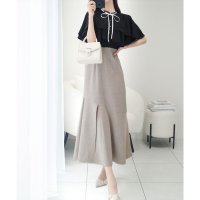 Classical Elf/クラシカルエルフ Classical Elf 【mily bilet】リボンで甘さをプラス！ダブルフリル袖ブラウスドッキングワンピース/508142962