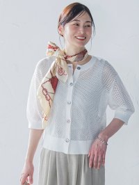LAUTREAMONT/ロートレアモン LAUTREAMONT ドライタッチメッシュ5分袖ニット≪手洗い可能≫/508143136