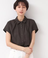 Dessin/【洗える】シャツカラーフレンチスリーブブラウス（XS～L）/508143146