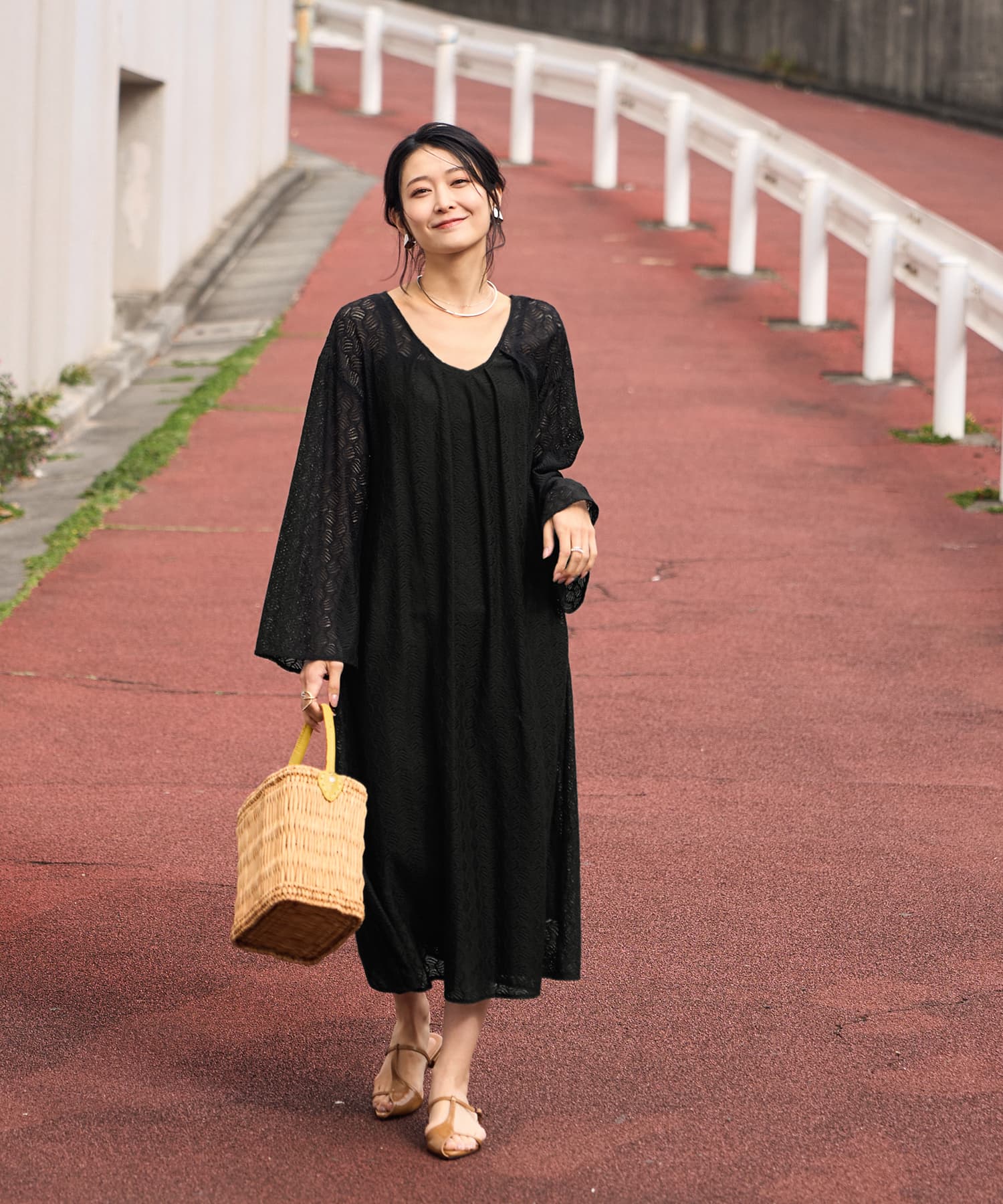 チコさま新品 2way STYLE DELI スタイルデリ ラグジュアリーワンピ STYLE DELI ワンピース 前後2WAYひねりVネックワンピース
