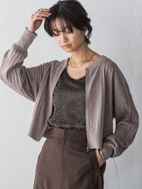 MAYSON GREY/メイソングレイ MAYSON GREY プリーツジップカーディガン/508143635