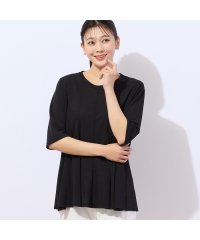 MISSEL/ 【洗える・日本製】鹿の子ニット フレアTシャツ/508143646