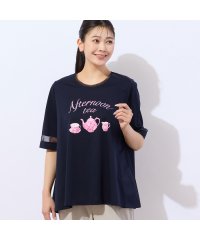 MISSEL/【洗える】ティーカップ柄 Aラインカットソー/508143653