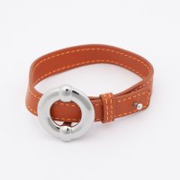 AGATHA PARIS/アガタ パリ AGATHA PARIS セブンティーズレザーブレスレット、ラウンドメタル、ボルドー／ゴールド/508144183