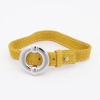 AGATHA PARIS/アガタ パリ AGATHA PARIS セブンティーズレザーブレスレット、ラウンドメタル、ボルドー／ゴールド/508144183