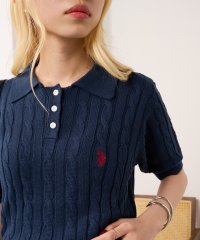U.S. POLO ASSN./ユーエスポロアッスン U.S. POLO ASSN. 【U.S. POLO ASSN.】限定商品 ロイヤルケーブル ニットポロシャツ/508144266