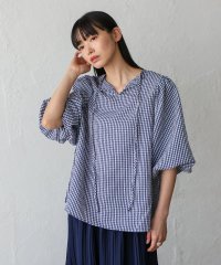 No Rule No Line/ノールール ノーライン No Rule No Line 2WAY ギンガムチェックバルーン袖トップス/508144290