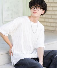 Rocky Monroe/ロッキーモンロー Rocky Monroe アンサンブル Tシャツ 半袖 メンズ レディース カットソー 透かし編み レース シアー 白T 無地 オーバーサイズ/508144314