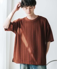 Rocky Monroe/ロッキーモンロー Rocky Monroe アンサンブル Tシャツ 半袖 メンズ レディース カットソー 透かし編み レース シアー 白T 無地 オーバーサイズ/508144314