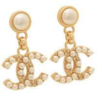 CHANEL/シャネル CHANEL ピアス ココマーク CCマーク ドロップピアス ゴールド ホワイト レディース CHANEL ABD721 B17215 NZ743/508144385