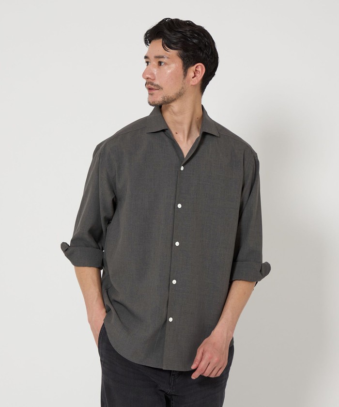 WEB限定 WARDROBE SMART】ナチュレミア スキッパー 7分袖 シャツ