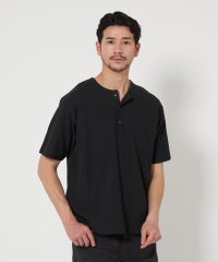 【WEB限定 WARDROBE SMART】ステイ クリーン ピケ ヘンリーネック Tシャツ【抗菌・防臭】