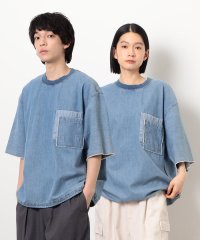 Purple & Yellow/ライトオンスデニムダブルポケットプルオーバー/508115479