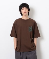 Purple & Yellow/ウェーブメッセージプリント半袖Ｔシャツ/508115491