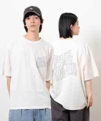 Purple & Yellow/ウェーブメッセージプリント半袖Ｔシャツ/508115491