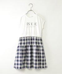 ikka kids/ブロックチェックドッキングワンピース（120〜160cm）/508122073