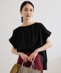 ROPE'/クリア天竺ギャザー半袖プルオーバー【洗える/お仕事服】/508122088
