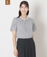 TO BE CHIC(L SIZE)/【L】カラミストライプ シャツブラウス/508129828