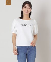 TO BE CHIC(L SIZE)/【L】ビジュー ロゴカットソー/508129831