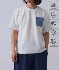 JUNRed/ウェーブワッフルポケット付きTシャツ/セットアップ対応/接触冷感/吸水速乾/イージーケア/508132405