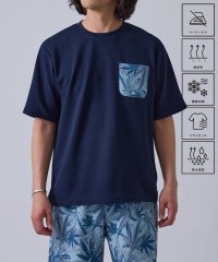 JUNRed/ウェーブワッフルポケット付きTシャツ/セットアップ対応/接触冷感/吸水速乾/イージーケア/508132405