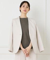 INED/《大きいサイズ》綿麻ノーカラージャケット/508132435