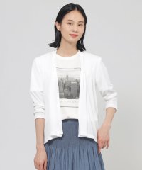 TRANSWORK/【UV対策】【吸水速乾】【防しわ】【ウォッシャブル】マットフライスジャージショートカーディガン/508132685