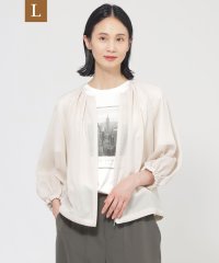 TRANS WORK(L)/【L】【ウォッシャブル】麻調メッシュブルゾン/508140603