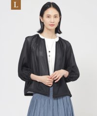 TRANS WORK(L)/【L】【ウォッシャブル】麻調メッシュブルゾン/508140603