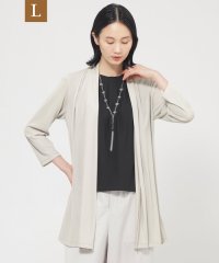 TRANS WORK(L)/【L】【UV対策】【吸水速乾】【防しわ】【ウォッシャブル】マットフライスジャージロングカーディガン/508140607