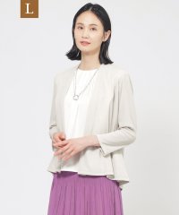 TRANS WORK(L)/【L】【UV対策】【吸水速乾】【防しわ】【ウォッシャブル】マットフライスジャージショートカーディガン/508140609