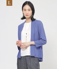 TRANS WORK(L)/【L】【UV対策】【吸水速乾】【防しわ】【ウォッシャブル】マットフライスジャージショートカーディガン/508140609