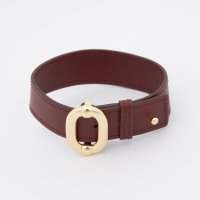 AGATHA PARIS/アガタ パリ AGATHA PARIS セブンティーズレザーブレスレット、オーバルメタル、オレンジ／シルバー/508144184