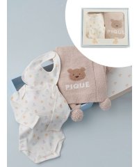 GELATO PIQUE KIDS ＆ BABY/【ラッピング済み】【BABY】ベアブランケット&ボディースーツ&スタイ3点セット ギフトBOX/508144491
