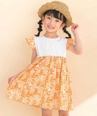 Noeil aime BeBe/【お揃い】水彩花柄プリント天竺ドッキングワンピース(80~130cm)/508144892