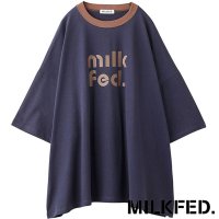 MILK FED/ミルクフェド MILKFED. CUT OUT LOGO BIG S/S TOP WHITE [103252013001]/508145210